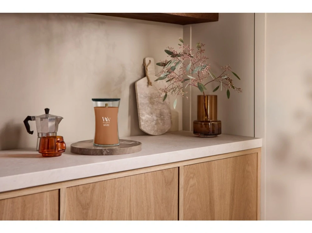 WoodWick vonná svíčka velká váza Radiant Amber 609 g