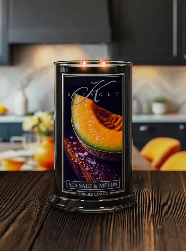 Kringle Candle, vonná svíčka Reserve Sea Salt & Melon 624 g