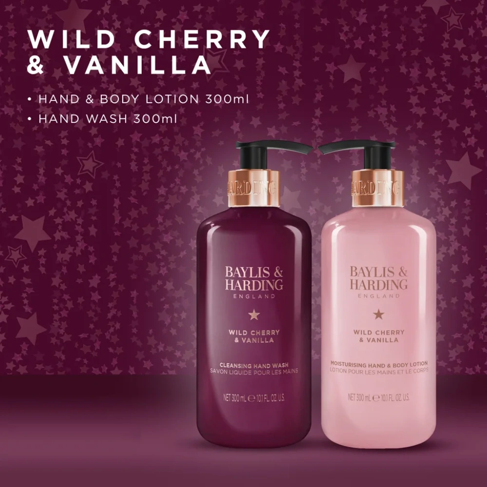 Baylis & Harding, WILD CHERRY & VANILLA -sada péče o ruce, 2 ks