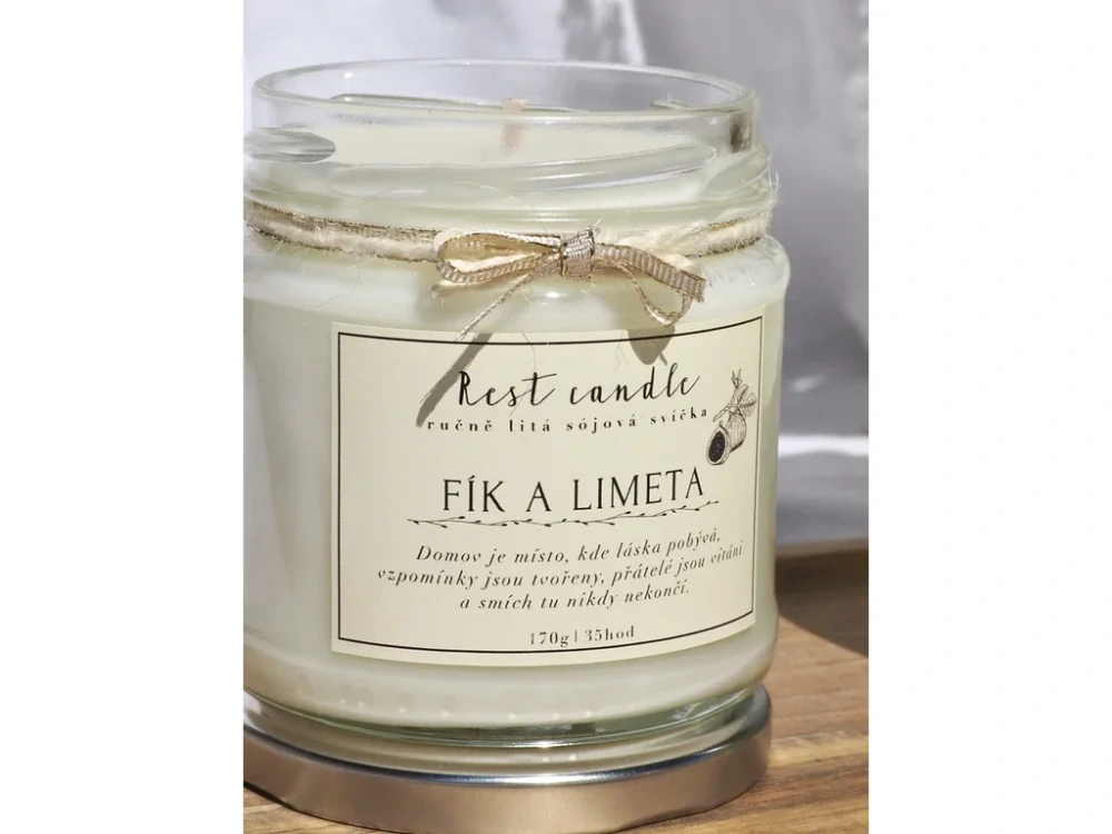 Rest Candle - sojová vonná svíčka Fík a Limeta 170 g