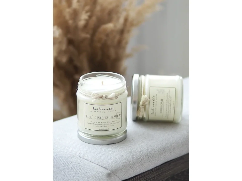 Rest Candle - sojová vonná svíčka Čisté prádlo 170 g