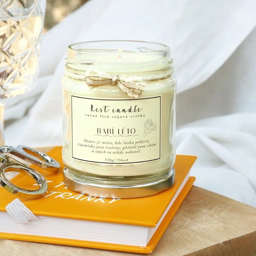 Rest Candle - sojová vonná svíčka Babí léto 170 g