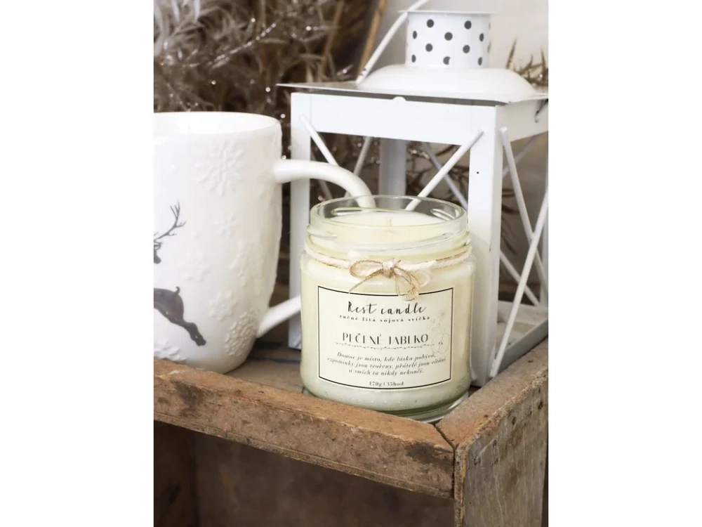 Rest Candle - sojová vonná svíčka Pečené jablko 170 g