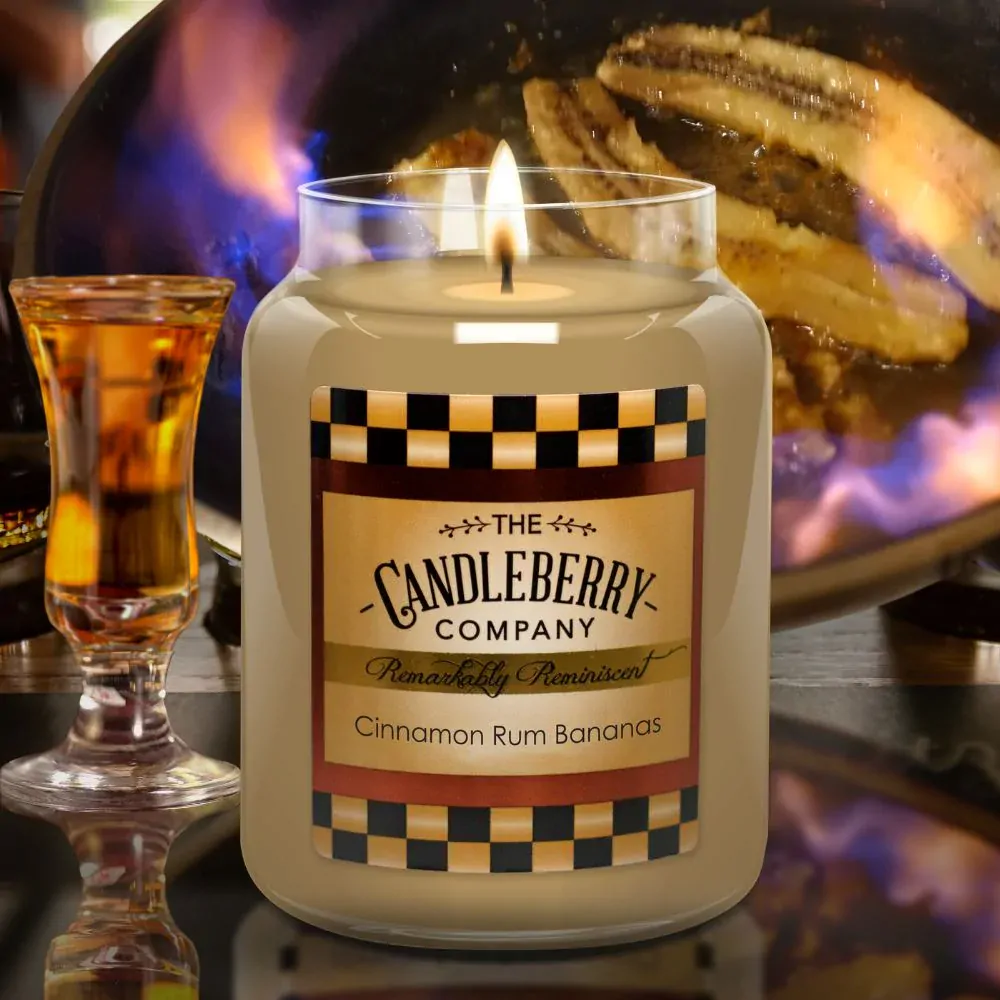 Candleberry - vonná svíčka Cinnamon Rum Bananas 624 g