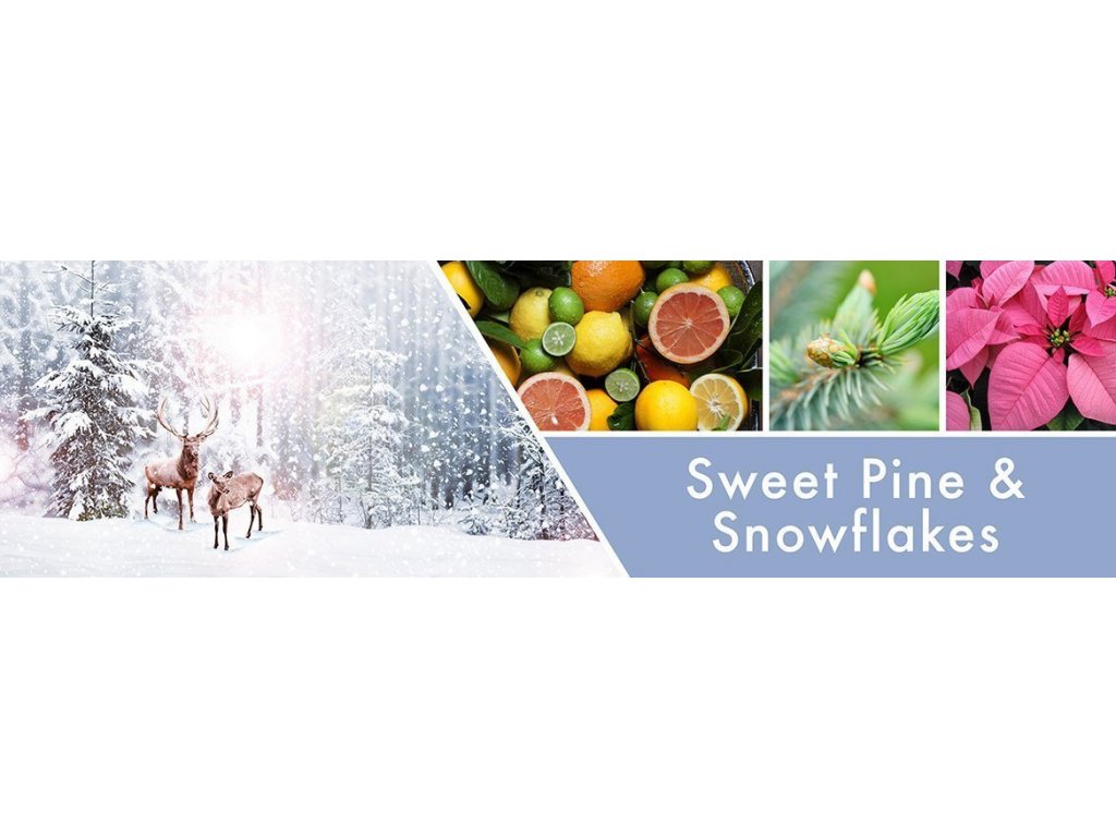 Goose Creek - vonná svíčka Sweet Pine & Snowflakes 198 g
