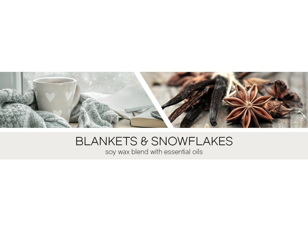Goose Creek Candle - vonná svíčka Blankets & Snowflakes 411 g