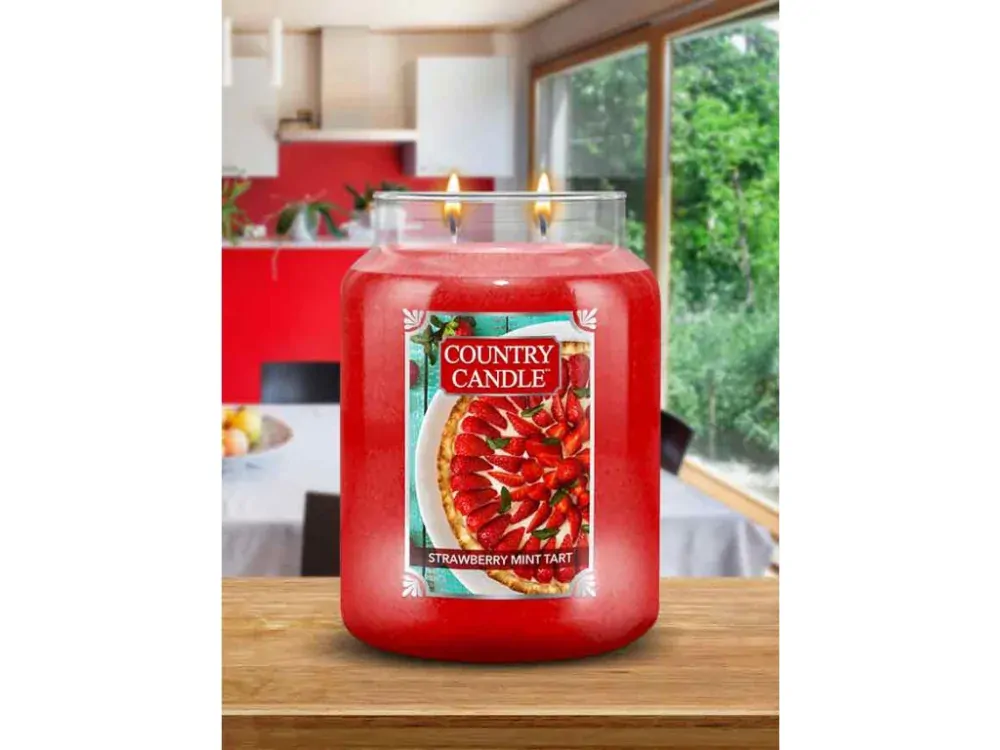 Country Candle vonná svíčka Strawberry Mint Pie 680 g