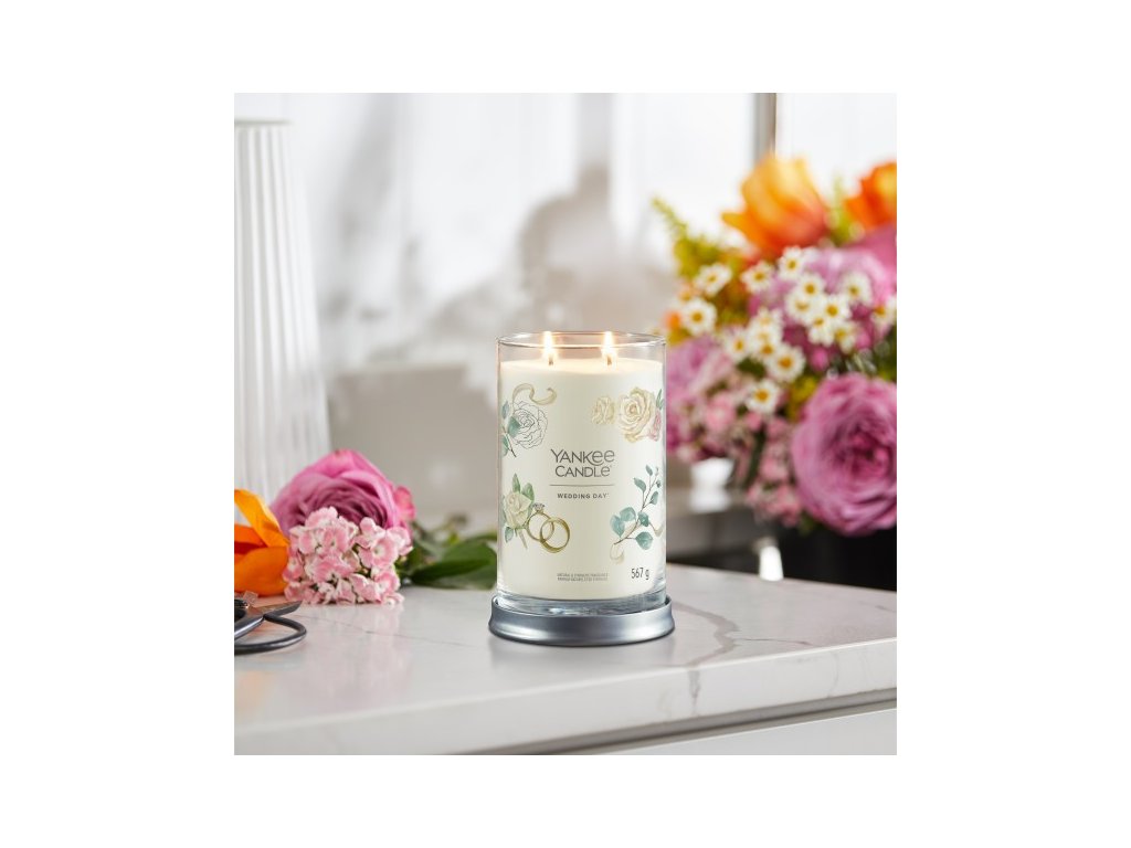 Yankee candle, vonná svíčka Signature Tumbler Wedding Day 567 g