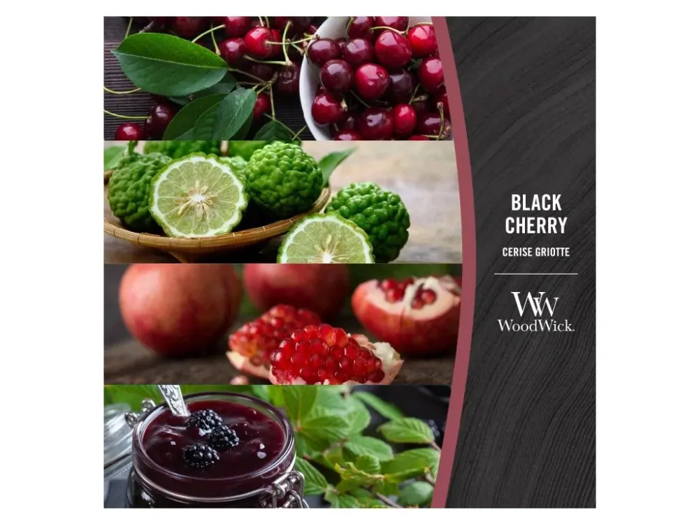 WoodWick svíčka loď Black Cherry (Zralá třešeň) 453 g