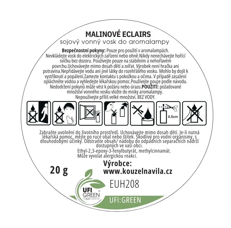 Kouzelná Víla - sojový vosk Malinové eclairs 20 g