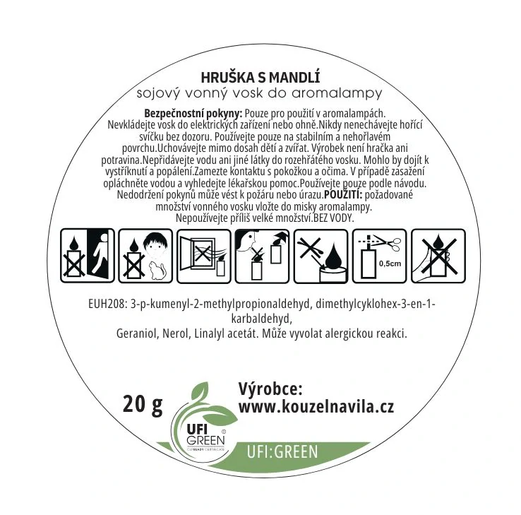 Kouzelná Víla - sojový vosk Pošírovaná hruška s mandlovým přelivem 20 g