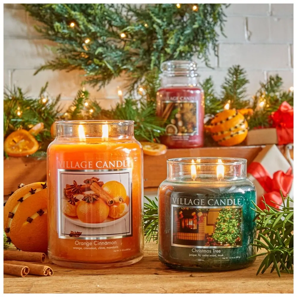 Village Candle - vonná svíčka Orange Cinnamon (Pomeranč a skořice) 602 g