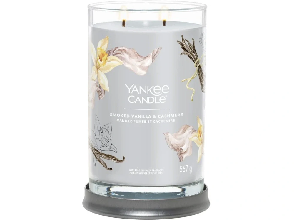 Yankee candle, vonná svíčka Signature Smoked Vanilla & Cashmere (Kouřová vanilka a kašmír) 567 g