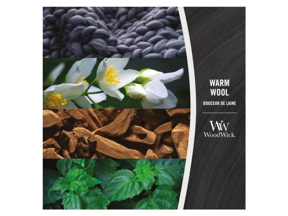 Woodwick vonná svíčka Warm Wool (Hřejivá vlna) 275 g