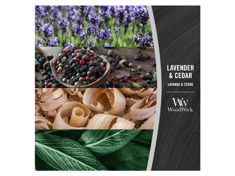 WoodWick svíčka loď Lavender & Cedar (Levandule a cedr) 453 g