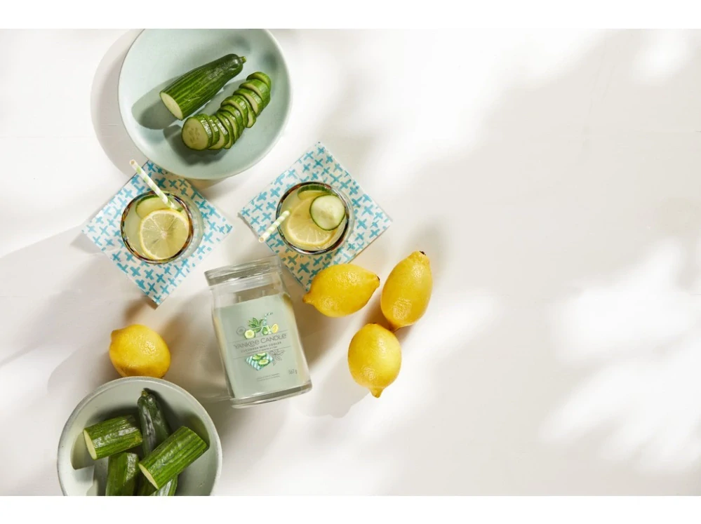 Yankee candle, vonná svíčka Cucumber Mint Cooler (Okurková limonáda s mátou) 567 g