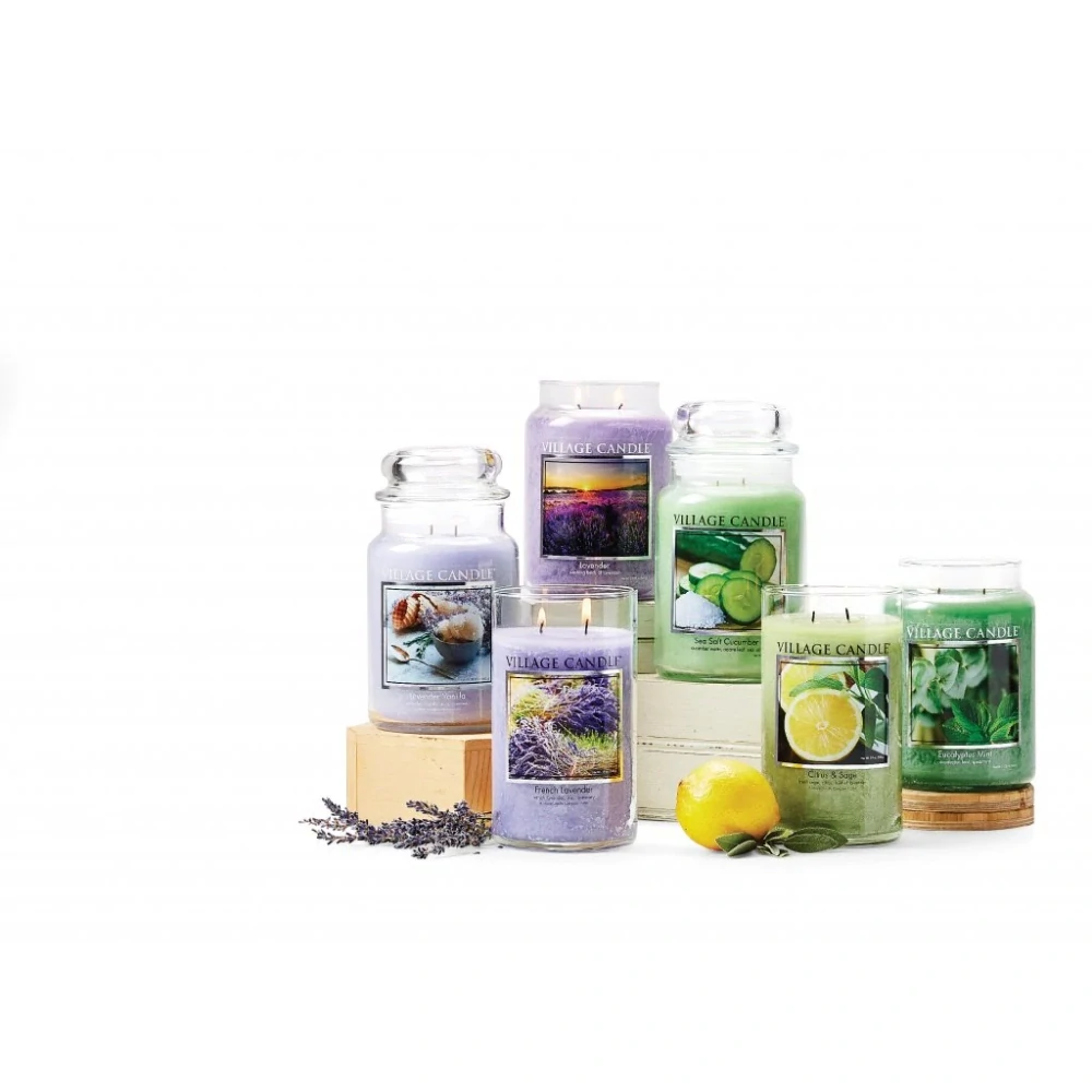Village Candle - vonná svíčka Cucumber & Sea Salt (Okurka a mořská sůl) 602 g