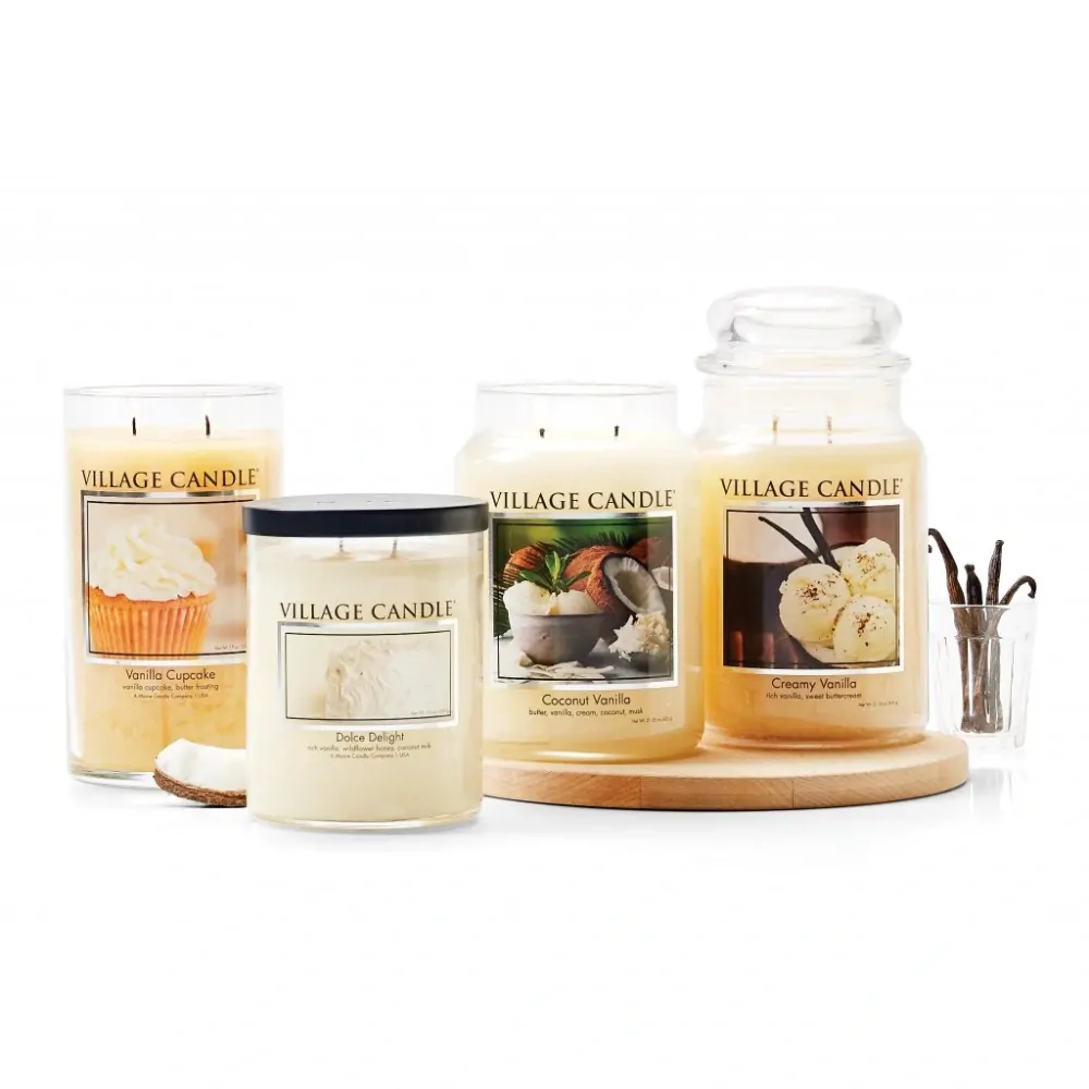 Village Candle - vonná svíčka Coconut Vanilla (Kokos a vanilka ) 602 g