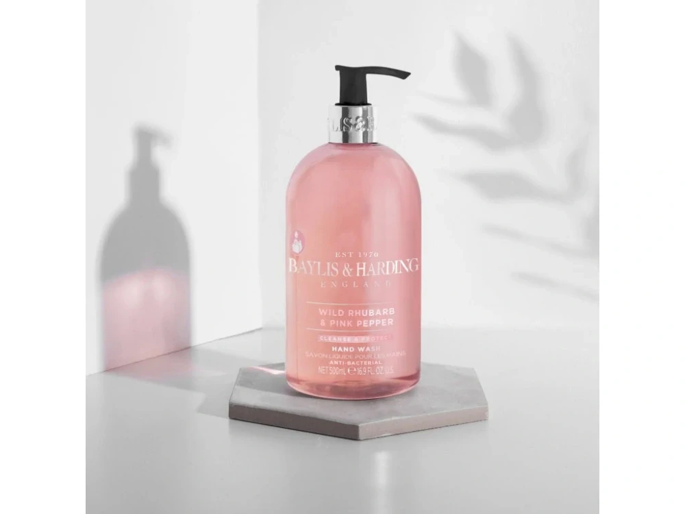 Baylis & Harding, Rebarbora & Růžový pepř Antibakteriální tekuté mýdlo, 500 ml