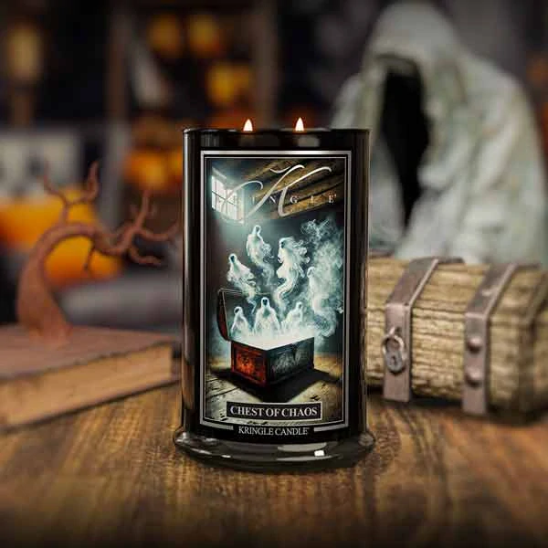 Kringle Candle, vonná svíčka Halloween Chest of Chaos 624 g