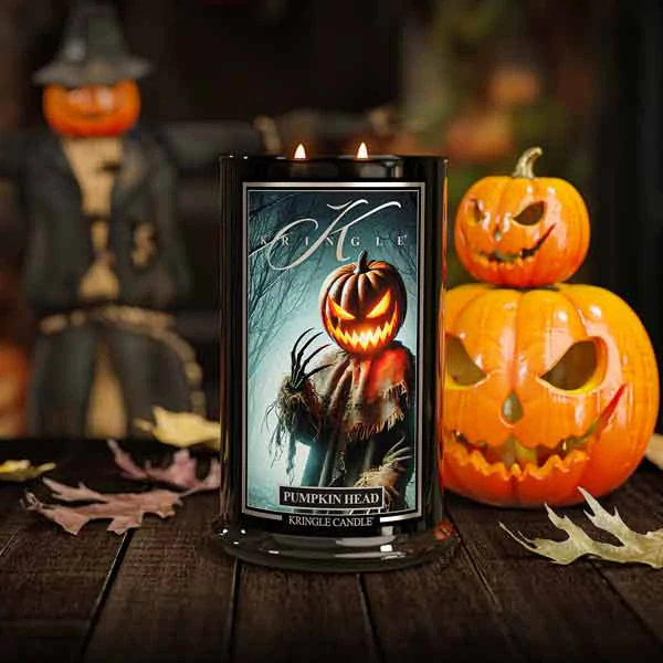 Kringle Candle, vonná svíčka Halloween Pumpkin Head 624 g