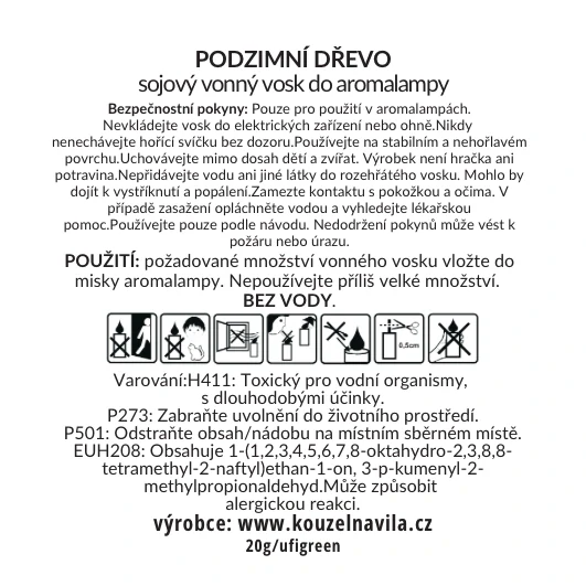 Kouzelná Víla - sojový vosk Podzimní dřevo 20 g
