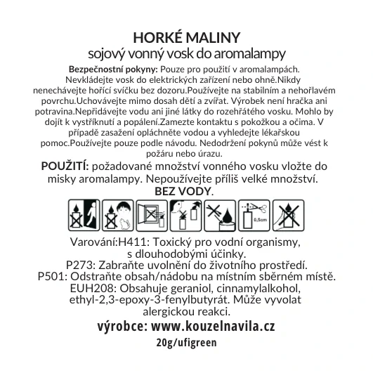Kouzelná Víla - sojový vosk Horké maliny se zázvorem 20 g