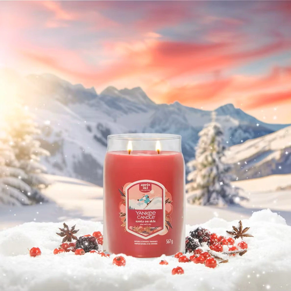 Yankee candle, vonná svíčka Signature Santa on skis 567 g