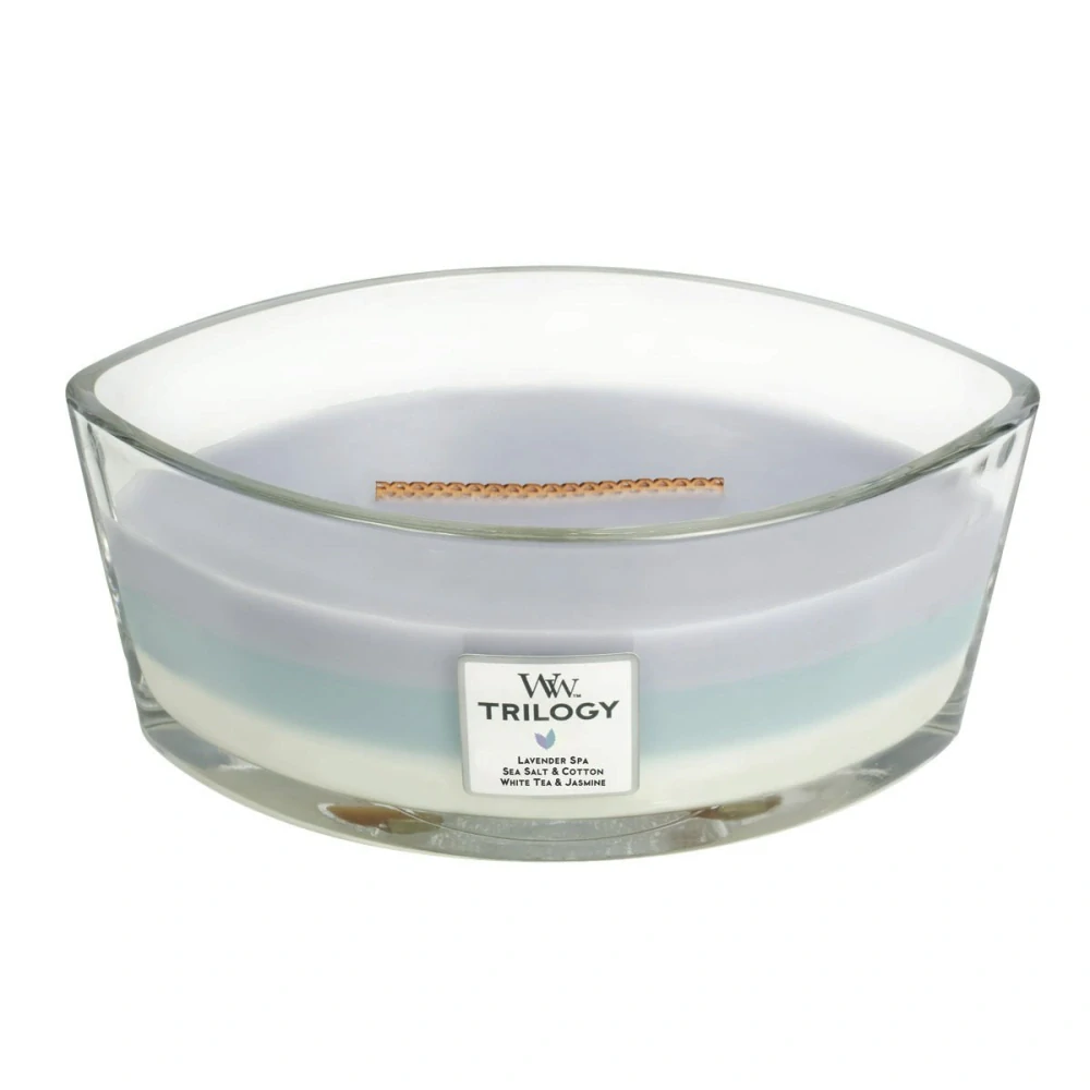 WoodWick svíčka loď Trilogy Calming Retreat 453 g
