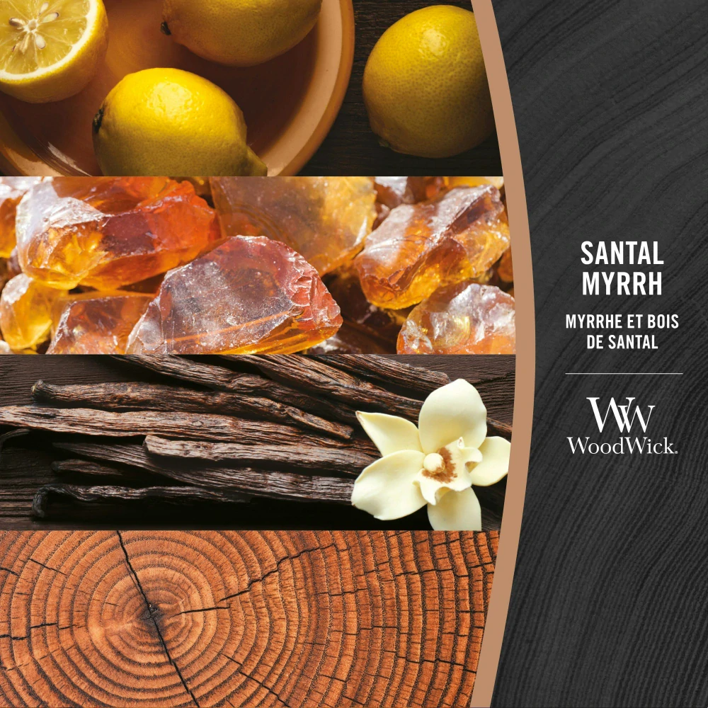 Woodwick vonná svíčka Santal Myrrh (Santal a myrha) 609 g