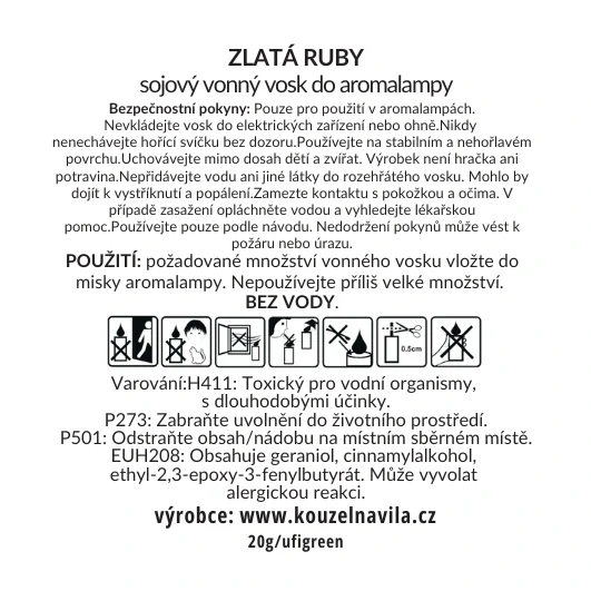 Kouzelná Víla - sojový vosk Gold Ruby 20 g