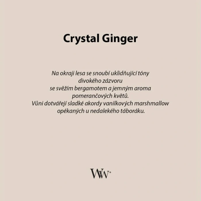 WoodWick vonná svíčka velká váza Crystal Ginger 609 g