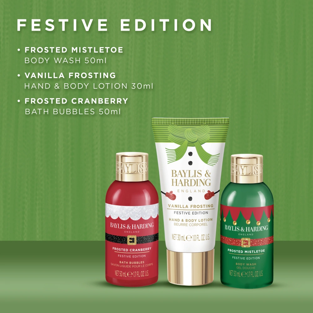 Baylis & Harding, FESTIVE FRIENDS - vánoční sada sněžítko, 3 ks