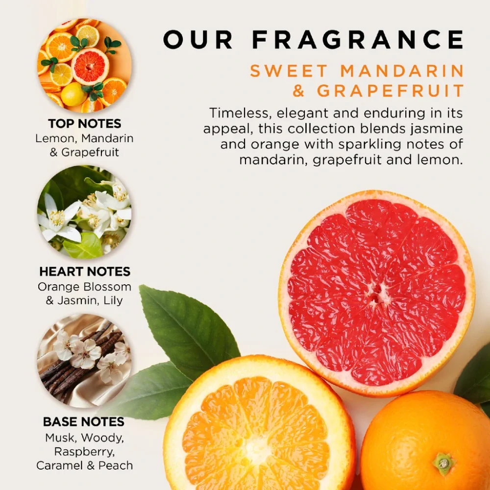 Baylis & Harding, SWEET MANDRARIN & GRAPEFRUIT - tekuté mýdlo ve vánoční baňce, 500 ml