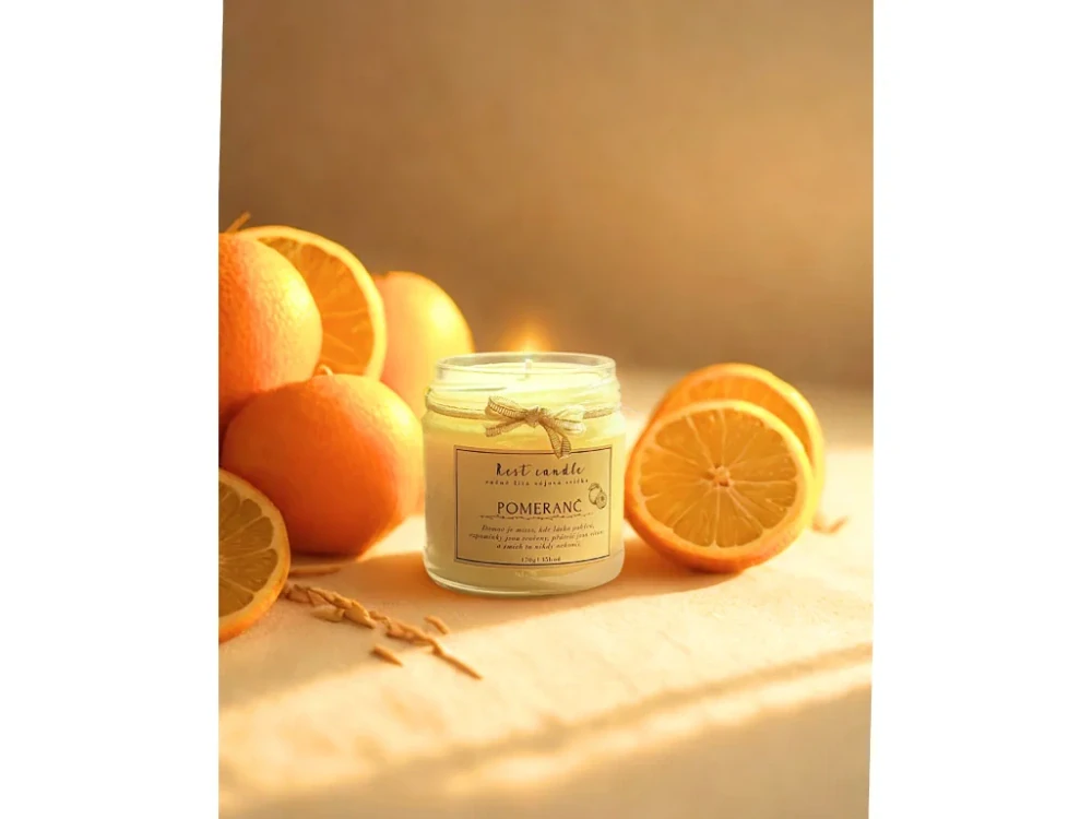 Rest Candle - sojová vonná svíčka Pomeranč 170 g