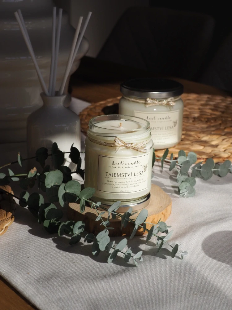 Rest Candle - sojová vonná svíčka Tajemství lesa 170 g