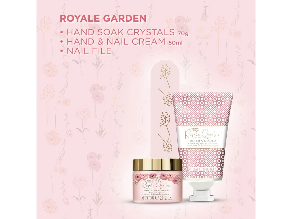 Baylis & Harding, ROYALE GARDEN - sada s péčí o ruce a nehty 3 ks