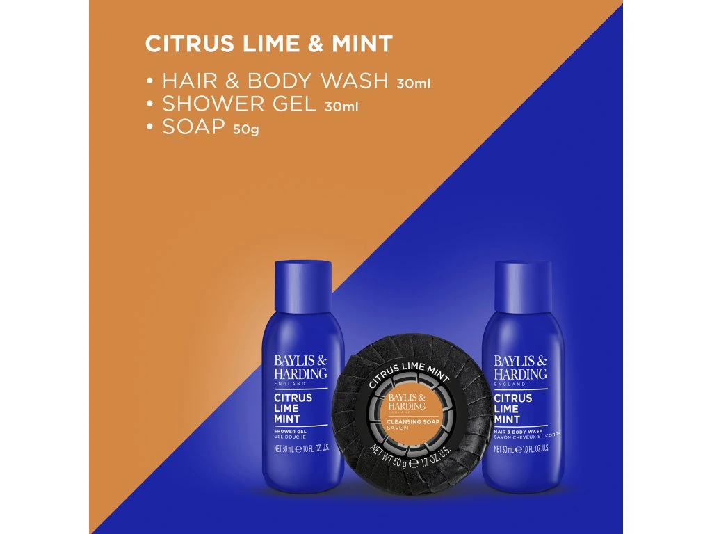 Baylis & Harding, CITRUS, LIMETKA A MÁTA - pánská sada s péčí o tělo a vlasy 3 ks