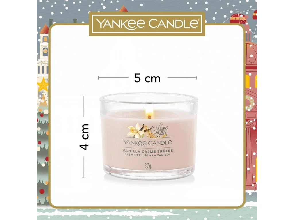 Yankee Candle, vánoční dárková sada 3 votivní svíčky ve skle