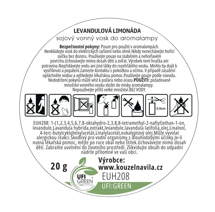 Kouzelná Víla - sojový vosk Levandulová limonáda 20 g