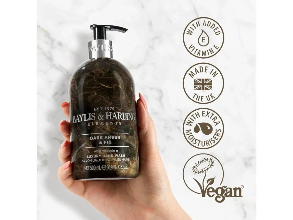 Baylis & Harding, Ambra & Fík Tekuté mýdlo na ruce, 500 ml
