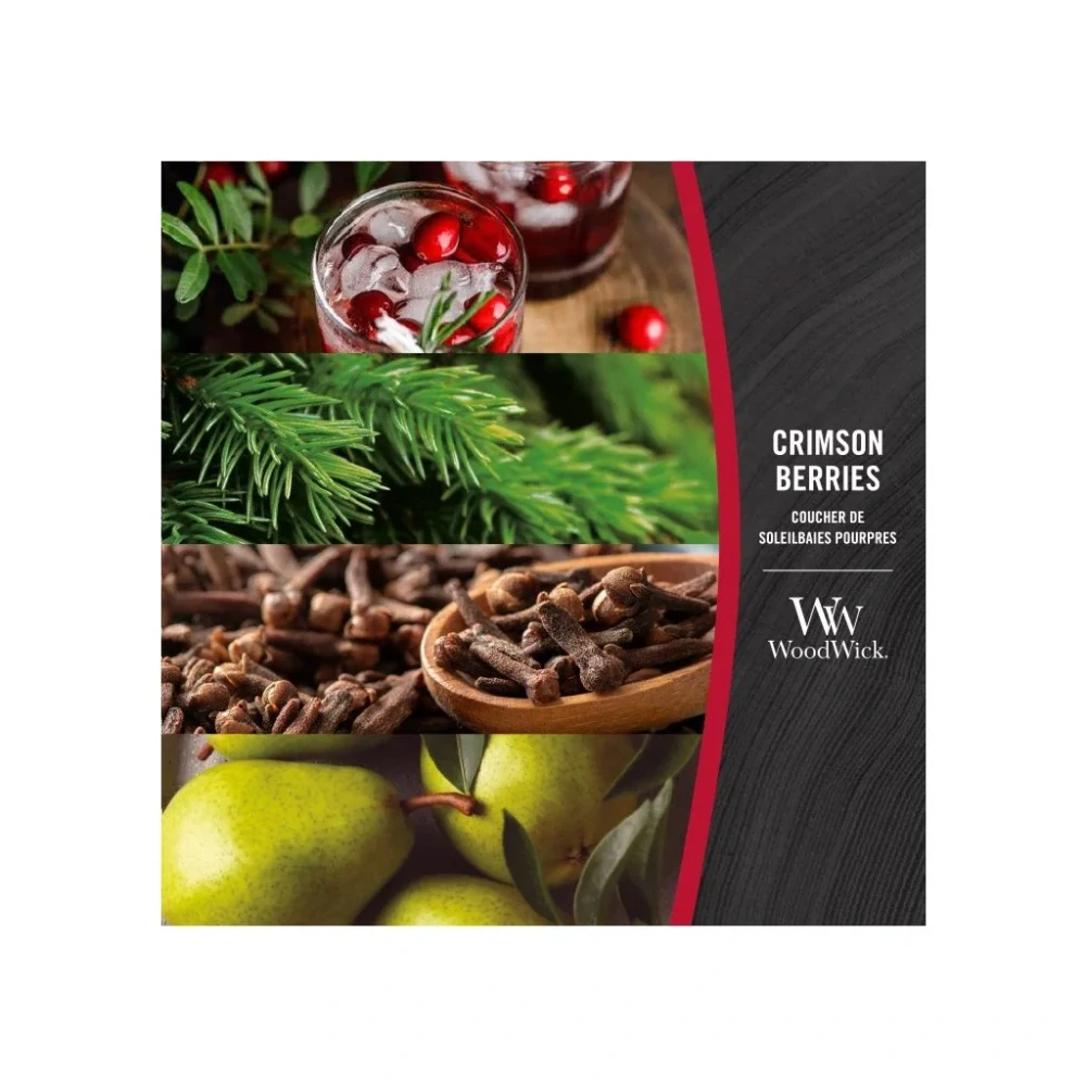Woodwick vonná svíčka Crimson Berries (Červená jeřabina) 609 g