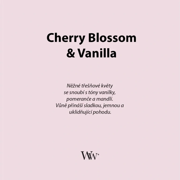 WoodWick vonná svíčka velká váza Cherry Blossom & Vanilla 609 g