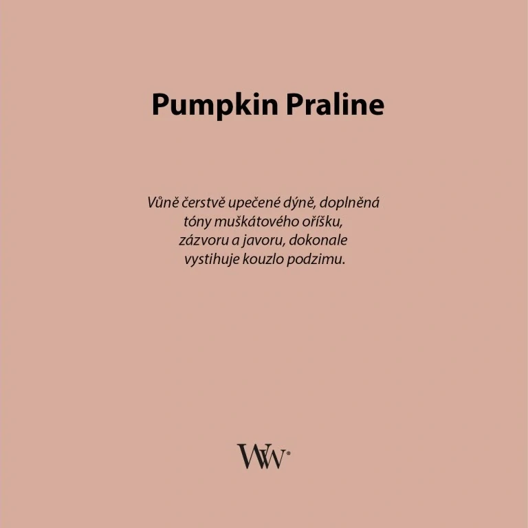 WoodWick vonná svíčka velká váza Pumpkin Praline 609 g