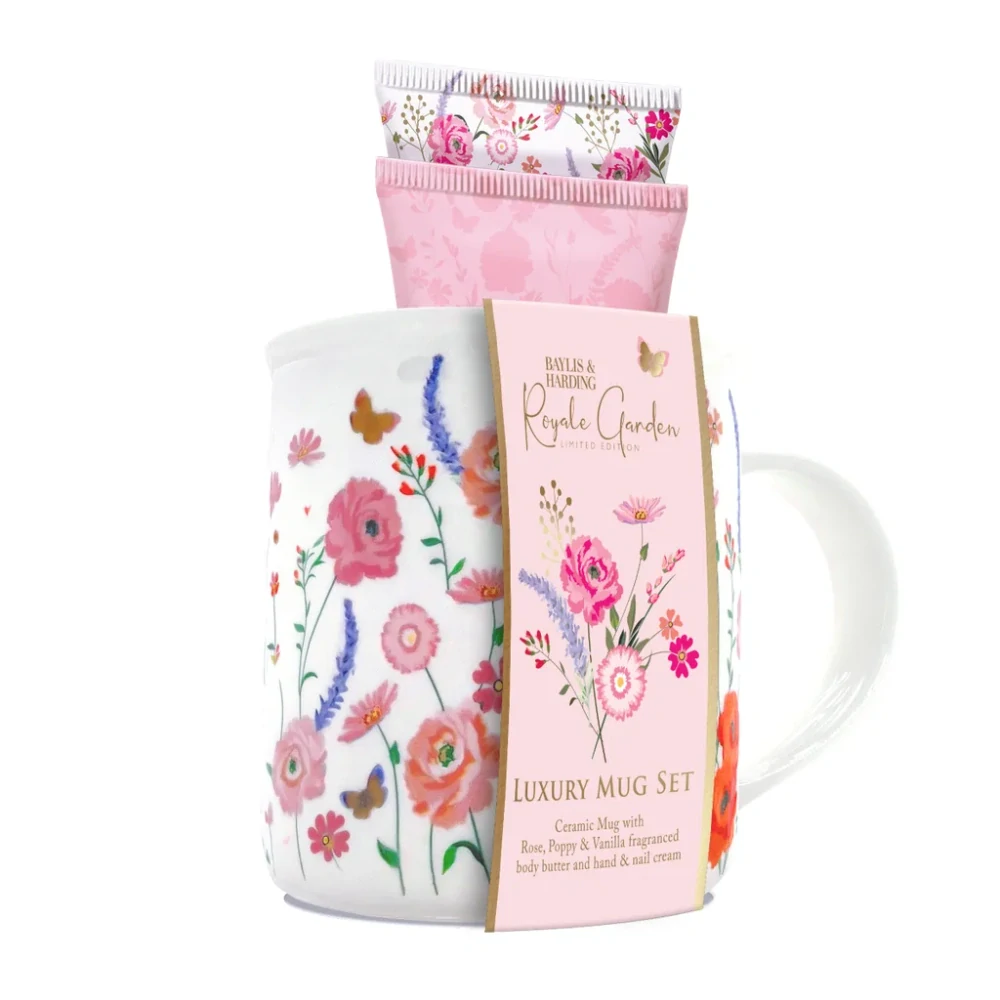 Baylis & Harding, ROYALE GARDEN - péče o tělo v hrníčku, 3ks