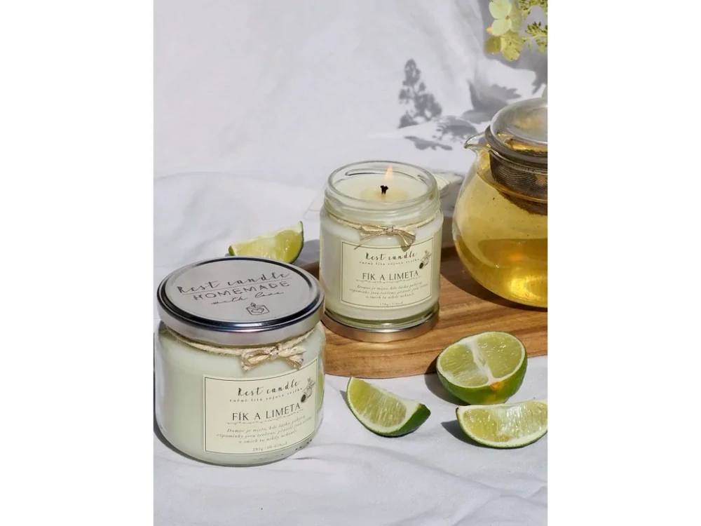 Rest Candle - sojová vonná svíčka Fík a Limeta 170 g