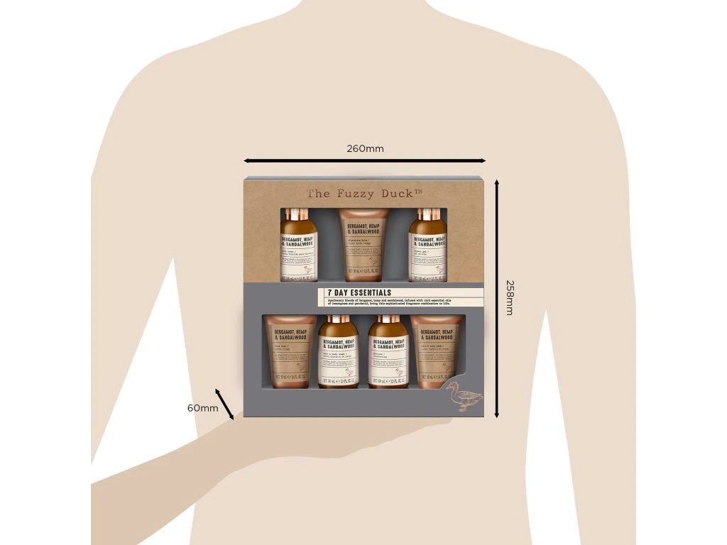 Baylis & Harding, BERGAMOT, KONOPÍ & SANTALOVÉ DŘEVO - pánská sada s péčí o tělo 7 ks