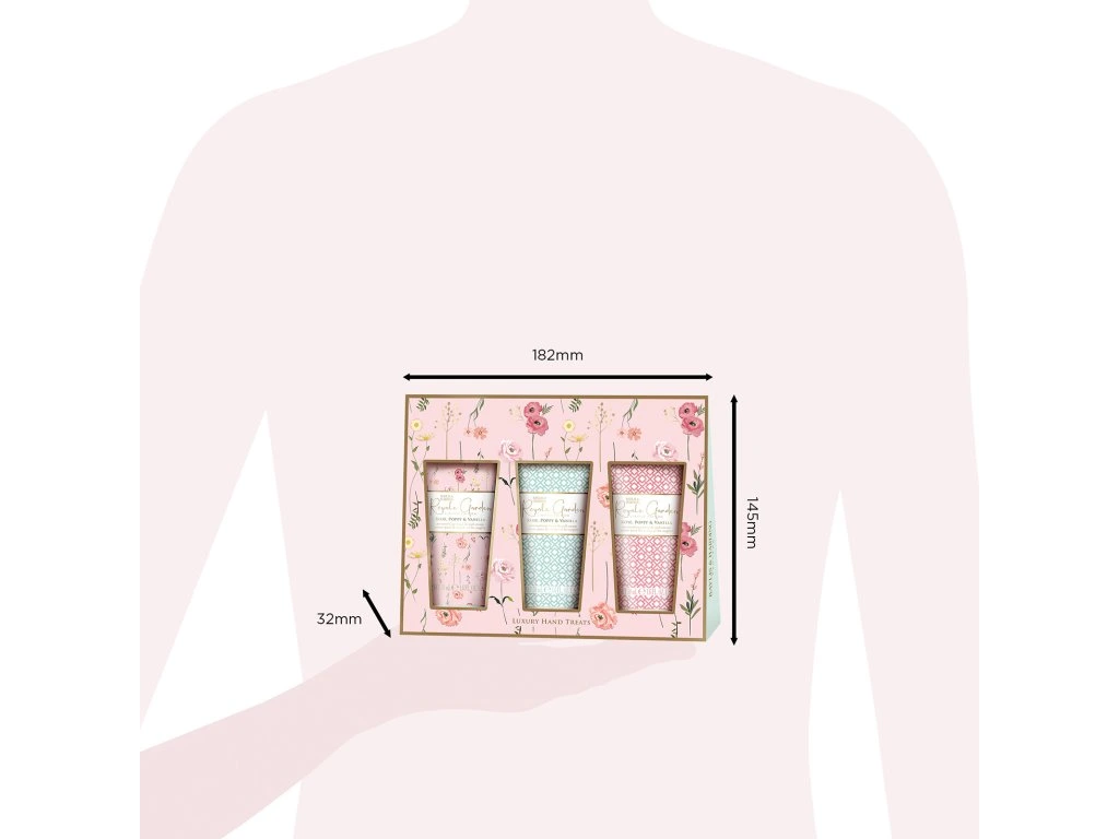 Baylis & Harding, RŮŽE, MÁK A VANILKA - sada tuhých mýdel 3 ks