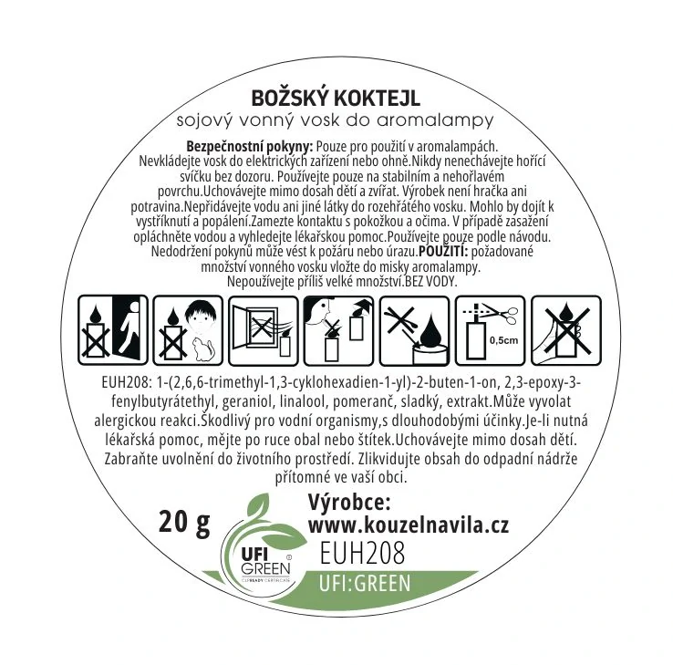 Kouzelná Víla - sojový vosk Božský koktejl 20 g