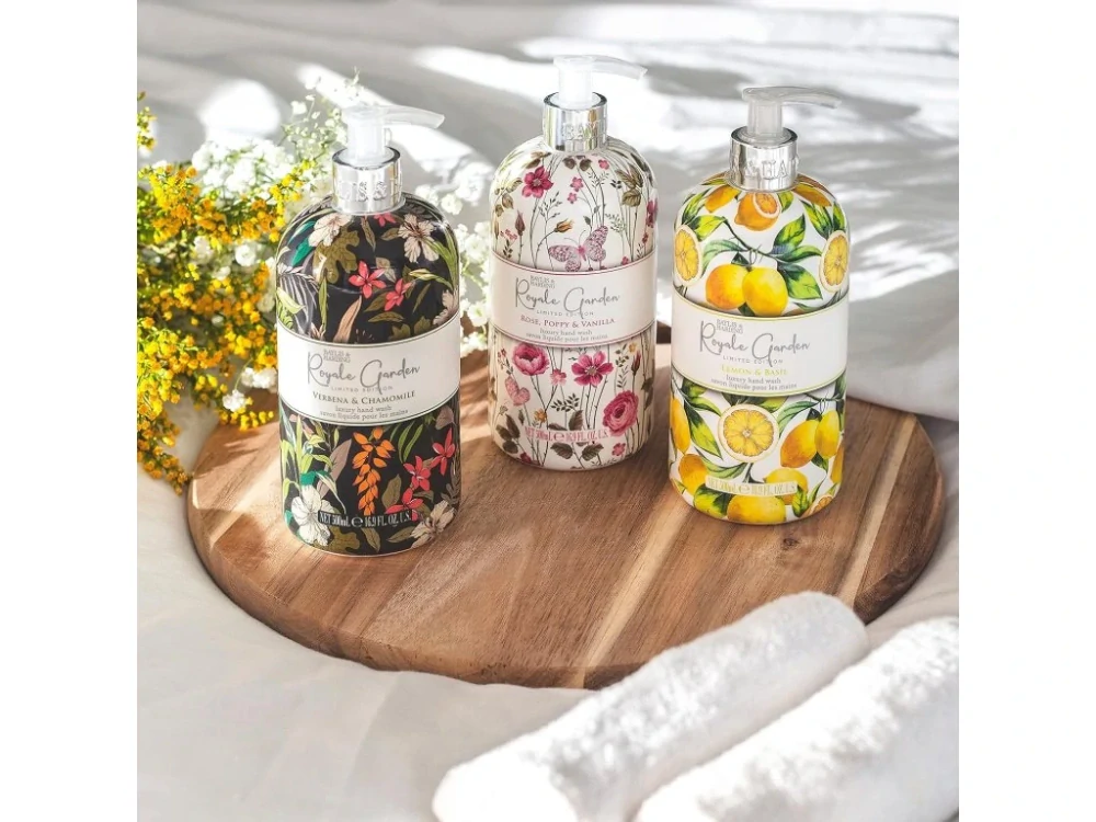 Baylis & Harding, Royale Garden - Broskev, Pivoňka & Jasmín Tekuté mýdlo na ruce, 500 ml